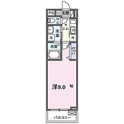 サンプレイス ザ・サード 1Kの間取図画像