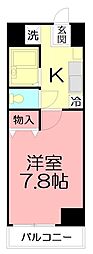 グランレスパス 1Kの間取図画像