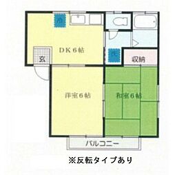 メゾンアイ2 2DKの間取図画像