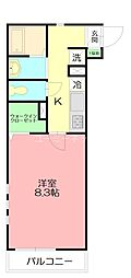 ソフィークレスト 1Kの間取図画像