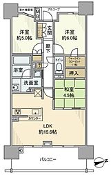 ザ・パークハウス茅ヶ崎 3LDKの間取図画像