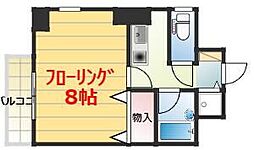 プラージュ湘南 1Kの間取図画像