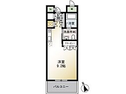 ショアーズ鵠沼フラット ワンルームの間取図画像