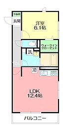 BLESS辻堂 1LDKの間取図画像