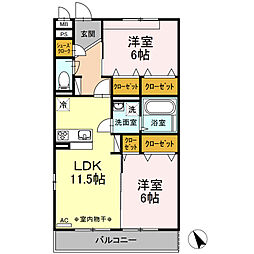 間取図画像 2LDK