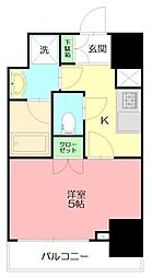 GRANDREVE横濱II 10階1Kの間取り