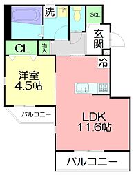 間取図画像 1LDK