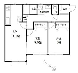 間取図画像 2LDK