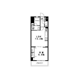 グランデュール3江ノ島 1LDKの間取図画像