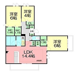 シエルコート 3LDKの間取図画像