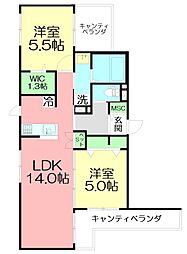 間取図画像 2LDK
