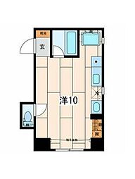 ルックハイツ江の島 ワンルームの間取図画像