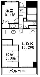 タウンコート湘南 2LDKの間取図画像