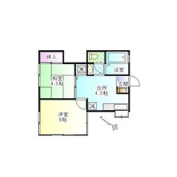 サニーテラス・イシイ 2Kの間取図画像