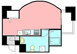 アルウェット ワンルームの間取図画像