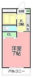 ホロン湘南弐番館 ワンルームの間取図画像