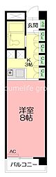 サンハイツ湘南 1Kの間取図画像