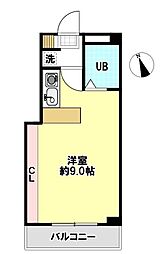アイパレス大船 1Kの間取図画像