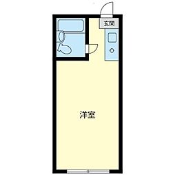 パレーシャル湘南館2 ワンルームの間取図画像
