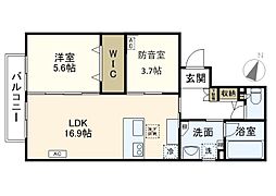ポルテ いちか 1SLDKの間取図画像