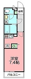 リブリ・浜竹 1Kの間取図画像