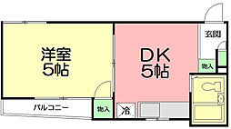 セントネージュ茅ヶ崎 1Kの間取図画像