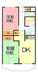 ダンデライオン鵠沼 2DKの間取図画像