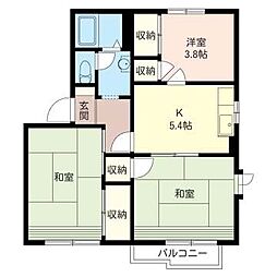 シャトレー湘南A 3Kの間取図画像