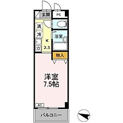 湘南abs ワンルームの間取図画像