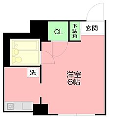ラフィントール湘南 ワンルームの間取図画像