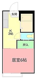 ラボンテ湘南 1Kの間取図画像