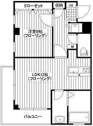 ラフィネ・シャンヴル 1LDKの間取図画像