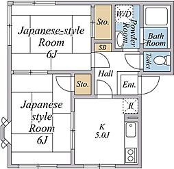 サンモール湘南 2Kの間取図画像