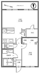 湘南アイランドコースト 1LDKの間取図画像