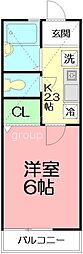 TARA天神 1Kの間取図画像