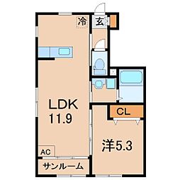 間取図画像 1LDK