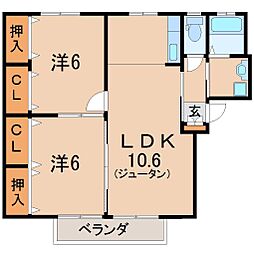 間取図画像 2LDK