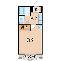 クリエイトハイツ 1Kの間取図画像