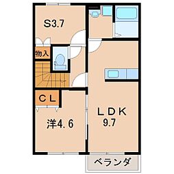 レジデンス東高屋 1SLDKの間取図画像