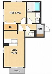 ザ・レジデンスD-room守恒 1LDKの間取図画像