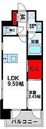 プレジデンス ざ 三萩野 1LDKの間取図画像