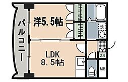 ロイヤルセンタービル80 1LDKの間取図画像