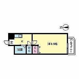 ビラプリンス7 1Kの間取図画像