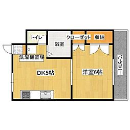 Iビル 1DKの間取図画像