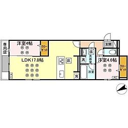イゾラ 2LDKの間取図画像