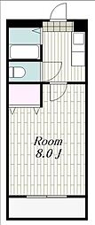 ロイヤルアネックス60 1Kの間取図画像