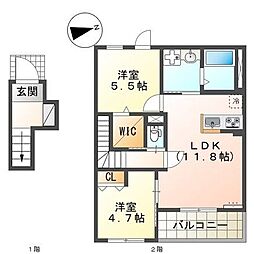 間取図画像 2LDK