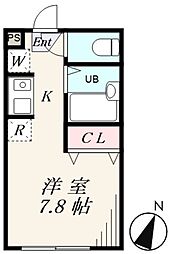LEGEND181A ワンルームの間取図画像