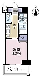 アスティー花ごよみ 1Kの間取図画像