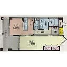 ピュアライフ砂津ビル 1LDKの間取図画像